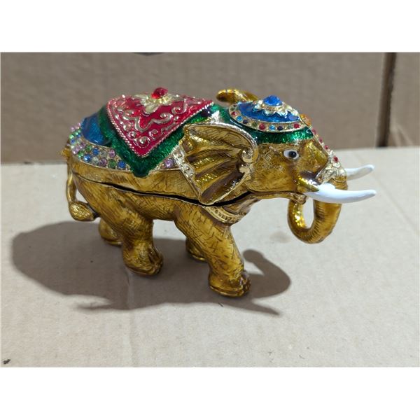 Unique Designed Elephant trinket Box (Brass)