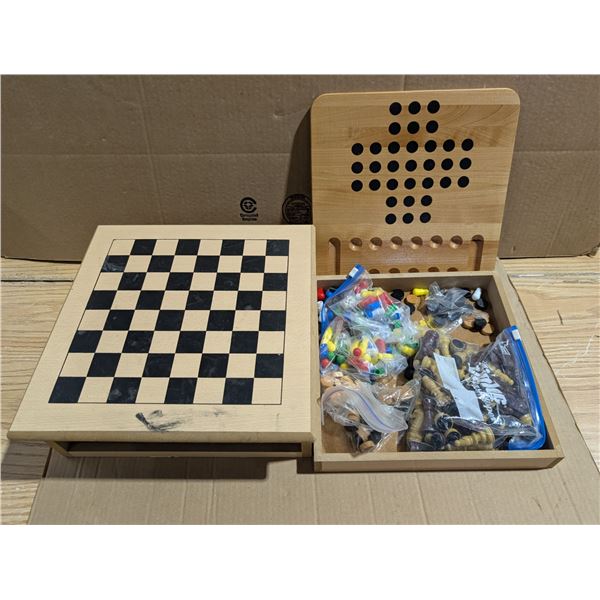 Multiple Games in One Chess Board Set As Shown