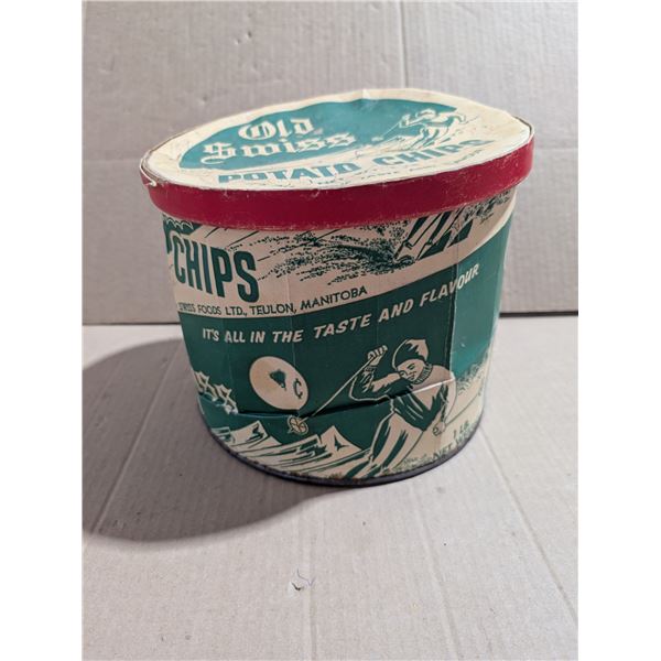 Vintage Old Swiss Potato Chips Box w/ old Cookie Cutters