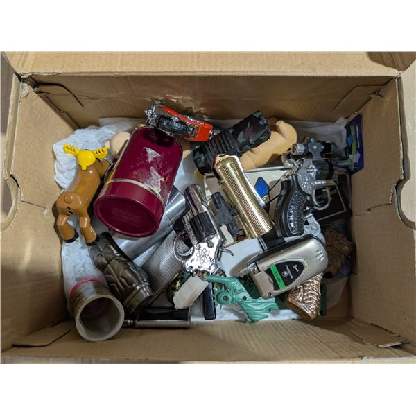 Box of Unique Designed Lighters (Most Not Working)