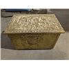 Image 1 : Brass Toned Storage Chest w/ Vintage books/Magazines