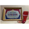Image 1 : Vintage Made in Canada Molson Canadian Mirror Art and Glass Boot