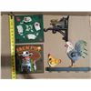 Image 2 : (3) Metal Art Deco Signs W/ 91) Cast Iron Moose Décor