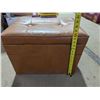 Image 4 : Leather Cushion Stool/Storage Box (15"x22"x16")