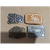 Image 1 : (4) Belt Buckles (Silver City, Yukon, Co-op, And Scorpion)