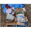 Image 1 : Pallet of Misc., Items (Glassware, Electric Cords/Chargers, Tupperware, and etc.)
