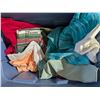 Image 4 : Storage Tub Full of Misc. Fabrics, Cloths, Clothes, and etc.