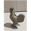 Image 2 : Vintage Solid Brass Rooster Coin Bank 5"H