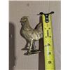 Image 3 : Vintage Solid Brass Rooster Coin Bank 5"H
