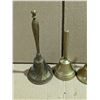 Image 3 : Lot of Long Handle Brass Bells As Shown