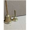 Image 5 : Lot of Long Handle Brass Bells As Shown