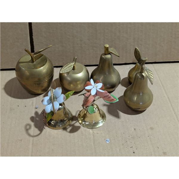 Lot of Fruit Designed brass bells and etc.