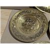 Image 4 : (4) Vintage Made in England Brass Tone Or Coloured Wall Plaques (3) Small