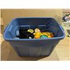 Image 1 : Storage Tub Full of Misc. (glassware, glass Décor, VHS's and etc.)