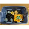Image 2 : Storage Tub Full of Misc. (glassware, glass Décor, VHS's and etc.)