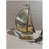 Image 2 : (2) Brass/Possible Copper Vintage Ship Décor and Hand Made Unique Design Décor