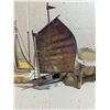 Image 3 : (2) Brass/Possible Copper Vintage Ship Décor and Hand Made Unique Design Décor
