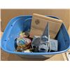 Image 1 : Storage Tub Full of Misc.(Pins, Household Décor, Made in England Knives, and etc.)