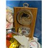 Image 5 : Storage Tub Full of Misc.(Pins, Household Décor, Made in England Knives, and etc.)