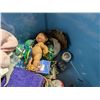 Image 6 : Storage Tub Full of Misc.(Pins, Household Décor, Made in England Knives, and etc.)