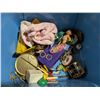 Image 7 : Storage Tub Full of Misc.(Pins, Household Décor, Made in England Knives, and etc.)