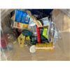 Image 5 : (3) plastic Bins Full of Yarn, Toys, Fake Flowers, Décor Stones, and etc.