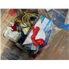 Image 7 : (3) plastic Bins Full of Yarn, Toys, Fake Flowers, Décor Stones, and etc.