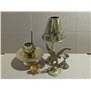 Image 1 : lot of Vintage Brass Décor (Lamp Design, Eagle, stand, and etc.)