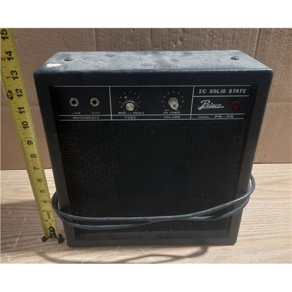 Vintage Prince IC Solid State model PS-36 musical instrument amplifier. (Untested)