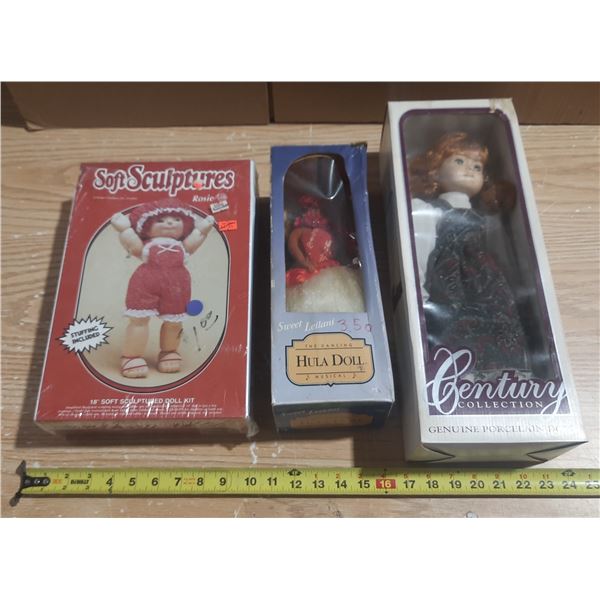 (3) Vintage Porcelain Dolls.