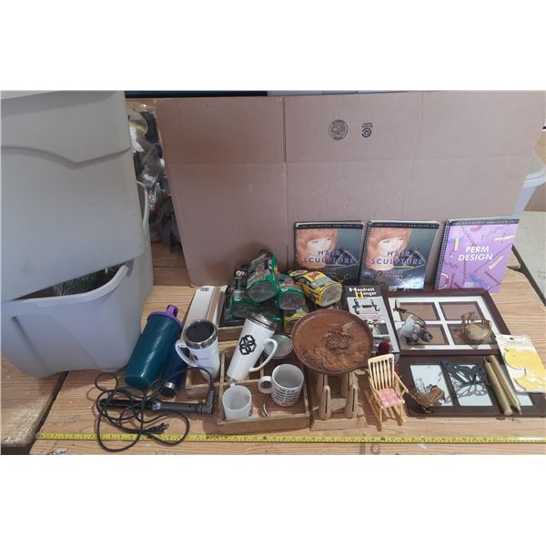Lot of Misc. Items with (2) Totes with Lids.