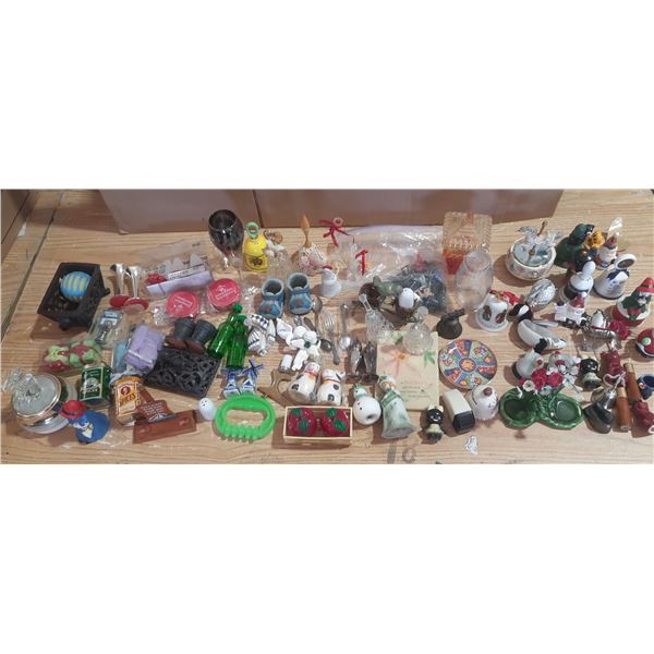 Lot of Minature Items. (Bells and Salt & Pepper Shakers)