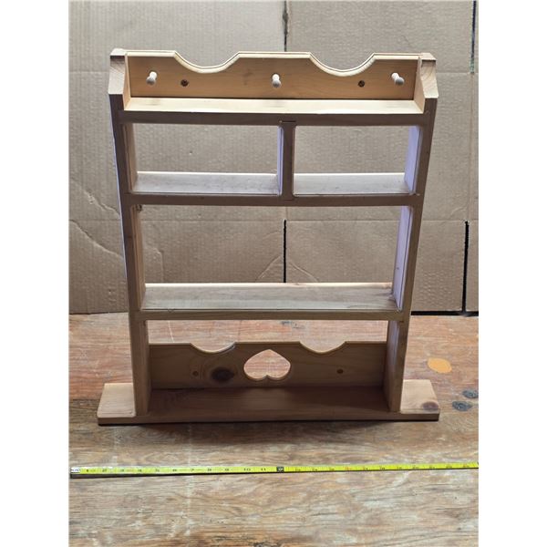 Wooden decorative shelf