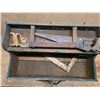Image 2 : Antique carpenters tool box- with tools