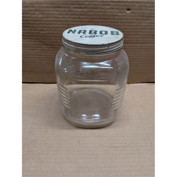 Vintage Nabob Coffee Glass Jar