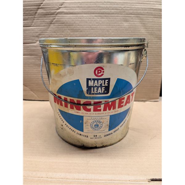 Vintage Maple Leaf Mincemeat CPL Pail