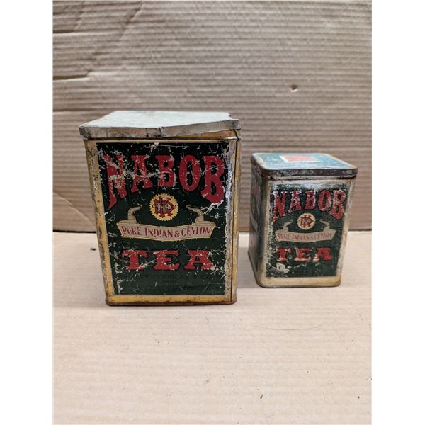 (2) Vintage Nabob Tea Tins
