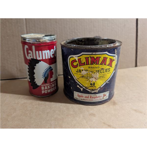 (2) Vintage Tins (Climax and Baking Powder)