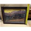 Image 3 : Century Old Russel Mystery 1916 Black Tail-Buffalo Days Oil On canvas 15x21 Framed Art Piece