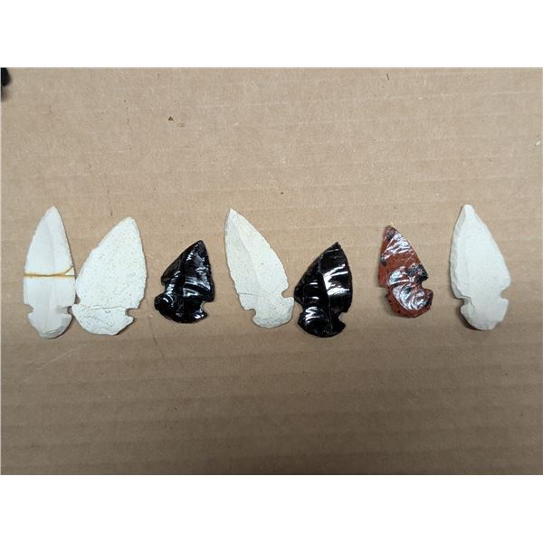 (7) Sharp Stone Arrow Heads