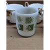 Image 5 : Fire king Milk glass Tray and Mug w/ (4) Royal Albert Tea Cups