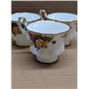 Image 7 : Fire king Milk glass Tray and Mug w/ (4) Royal Albert Tea Cups