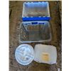 Image 1 : Storage Box, Laundry Basket, And (2) Food Containers