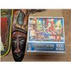 Image 6 : Lot of Puzzles, Chess Set, Tiki Mask, Coca Cola Tray, and etc.