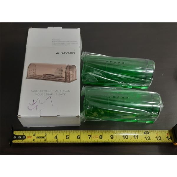 Navaris green humane live mouse traps in a 2-pack. (New)