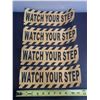Image 1 : (4) Watch Your Step Floor Tape Anti Slip Warning Sign Sticker. (New)