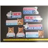 Image 1 : (4) Cat and Duck-Themed Magnetic Car Stickers for Beginner/Student Driver. (New)