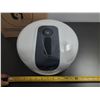 Image 2 : White wall-mounted center-feed roll paper dispenser featuring a central black panel for easy paper d