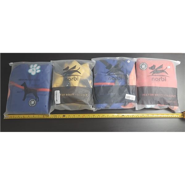 (4) Norbi Pet dog winter coat with an integrated harness. (New) (Size XL)