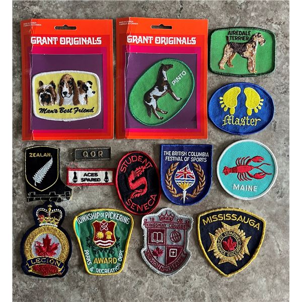 Lot of embroidered patches.